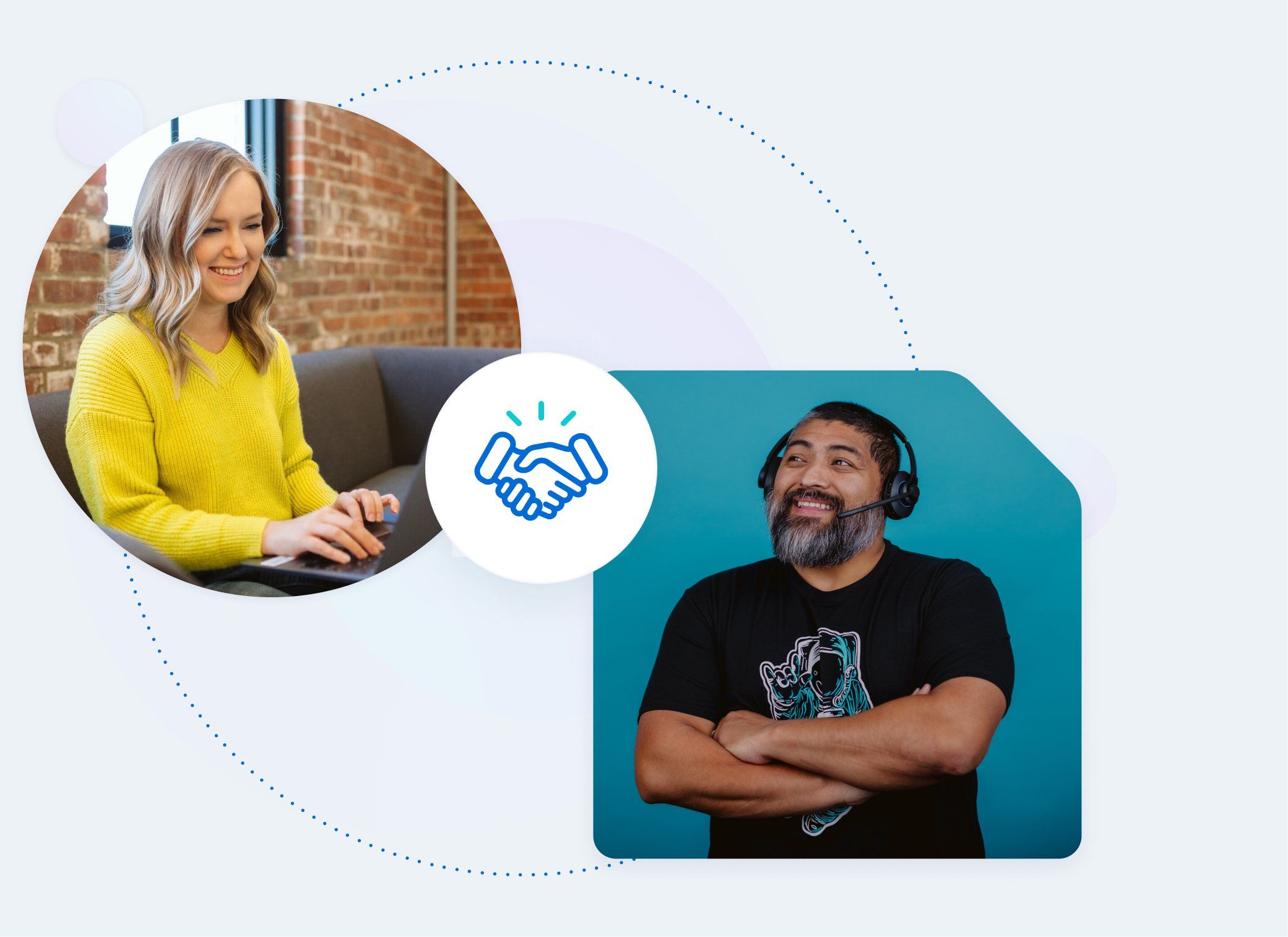 WP Engine Support person and a customer connecting