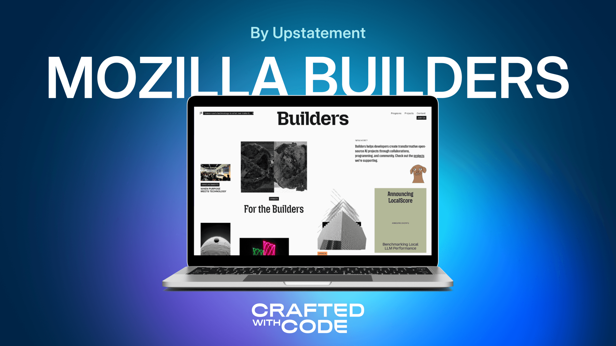 Crafted with Code Mozilla Builders by Upstatement