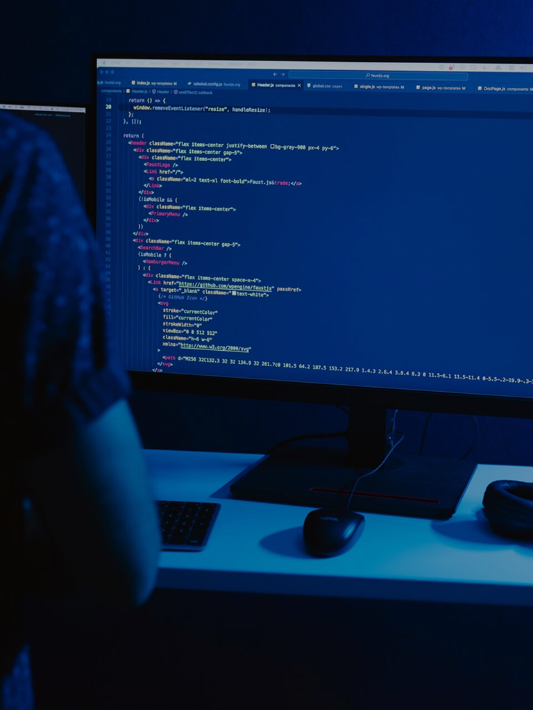 developer at computer