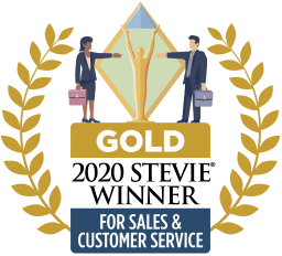 2020 Gold Stevie Winner for Sales & Customer Service