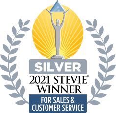 2021 Silver Stevie Winner for Sales & Customer Service